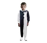 Jackolume Costume de clown Art The Clown pour enfants, garçons et filles - Costume de clown tueur effrayant pour costumade - Tenue d'Halloween terrifiante - Ensemble complet