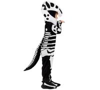 Jackolume Costume de squelette de dinosaure T-Rex pour enfants, costume de tricératops fossile de dinosaure, tenue de costumade pour garçons et filles, pour Halloween, carnaval, école