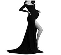 JackRuler Femme Robe Grossesse Shooting Photo Sexy Longue, Jupe en Mousseline de Soie pour Photographie Mariage Plage Soireé Cérémonie Jupes Enceintes Maternité