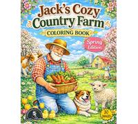 Jack's Cozy Country Farm Coloring Book: Spring Edition - Featuring 30 Relaxing Farm Life Scenes, Cute Animals, Rustic Barns, Gardens, and Peaceful Country Charm for Adults, Teens & Kids