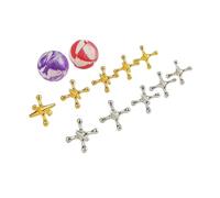ＡＷＨＡＯ Jacks Game with Ball Old School Jax Game Toys, Retro, Metal Jacks et Bouncy Ball pour Pâques Halloween Family Game Night