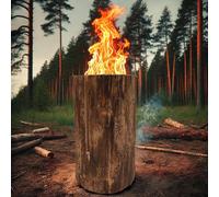 Jack's Schwedenfeuer 6 pièces | Torche d'arbre grande 25cm hauteur torche de feu | Torche de jardin set torche de feu Ø17-24cm | Torche suédoise jusqu'à 2h de combustion | Bois feu 100% naturel