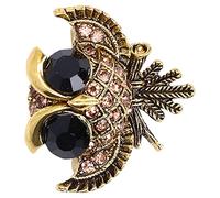 Jacksing Broche Chouette, élégante Broche Chouette Mignonne Vintage Belle pour Les Vacances pour Les Mariages pour Les fêtes(Or Ancien)