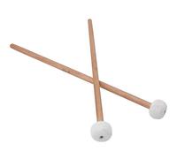 Jacksking Baguettes de Baguettes Baguettes 2Pcs Mallet Percussion Drum Mallet Hammer Feutre Blanc Timbales Caisse Claire Instrument de Musique Accessoires