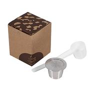 Jacksking Capsule de café rechargeable en acier inoxydable, réutilisable, compatible 1 unité