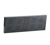 Jacksking Horloge murale à LED, avec chiffres à LED, horloge murale numérique à miroir blanc, grande horloge électronique à LED pour espaces publics domestiques (fiche UE)