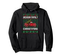 Jackson Family Ugly Christmas Sweater Red Truck Funny Xmas Sweat à Capuche