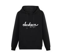 Jackson Guitars Hoody Unisex Ptinted Hoodies Long Sleeve Men's Hooded with Pocket Black M