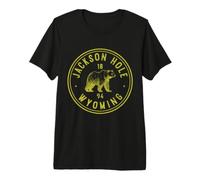 Jackson Hole Wyoming Bear Vintage Pride T-Shirt Haut de Gamme