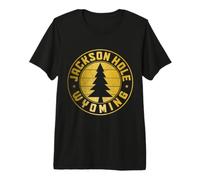 Jackson Hole Wyoming Pin Tree Vintage Pride T-Shirt Haut de Gamme