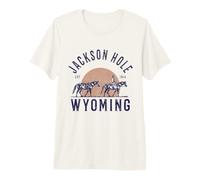 Jackson Hole, Wyoming Vintage Pride T-Shirt Haut de Gamme