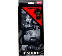 Jackson,Michael - T-Shirt-(M)-BW Cover Gold Signatur