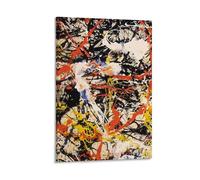 Jackson Pollock Convergence Décoration murale vintage Impression esthétique rétro parfaite pour salon, chambre à coucher, bureau, studio à domicile, 40 x 60 cm