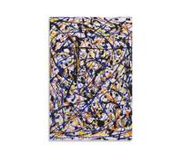 Jackson Pollock Impressions de peintures murales (14) - Impression sur toile - Affiches d'œuvres d'art pour décoration de chambre - 50 x 75 cm