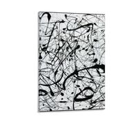 Jackson Pollock Poster abstrait sur toile - Décoration murale d'intérieur - Décoration d'intérieur - Bar et restaurant - Affiche esthétique - 60 x 90 cm