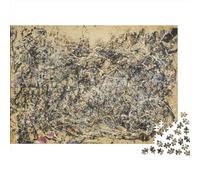 Jackson Pollock Premium 1000 Pièces Jeux De Puzzle en Bois Motif De Jouets De Sol Puzzles Cadeaux Décoration Murale pour Adolescent Et Adultes Cadeaux 1000pcs