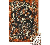 Jackson Pollock Premium 1000 Pièces Puzzle en Bois, Museums Puzzles Impossible, Casse-tête Art, Cadeaux Décoration Murale, pour Adolescent Et Adultes Cadeaux