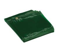 Jackson Safety Wilson 36299 Rideau de soudage Transparent 14-Mil 1,8 x 1,8 m, Rideau en Vinyle Vert, œillets Standard, 1/Sac, 10 / étui