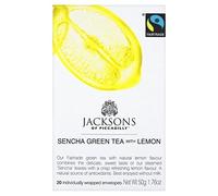 Jacksons Fair Trade Sencha Green Tea with Lemon Tea Bags 20 per Pack
