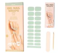 JACKY M.® Lot de 20 feuilles adhésives en gel pour ongles - Misty Mint - Durcissement UV/LED