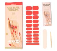 JACKY M. Lot de 20 films adhésifs en gel pour ongles - Rose pâle - Durcissement UV/LED