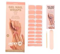 JACKY M.® Lot de 20 films pour ongles en gel de qualité supérieure - Soft Peony - Autocollants pour ongles - Durcissement UV/LED