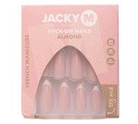 JACKY M. Lot de 24 faux ongles à coller - Amande française - À coller