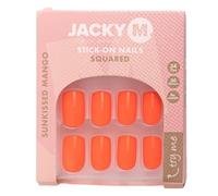 JACKY M. Lot de 24 faux ongles à coller - Sunkissed Mango - De qualité supérieure