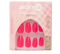 JACKY M. Lot de 24 faux ongles ronds à coller