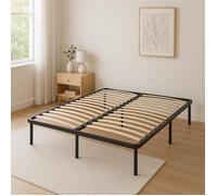 jackySolide et Confortable Sommier 140x190 x 29cm Cadre a lattes+9 Pieds en Metalcileepaisseur du
