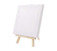 jackyee Mini Cadre Photo Chevalet Ensemble -12X20 Chevalet + 15X15 Cadre Photo Mini Toile Et Chevalet en Bois Naturel Ensemble pour Art Peinture Dessin Artisanat Offre De Mariage