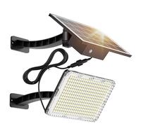JACKYLED Lampe Solaire Puissante Extérieure de 1000 Lumens, Projecteur Led Solaire avec Batterie à Grande Capacité 5000 mAh, Éclairage Continu sans Détecteur de Mouvement pour Passage Garage Jardin