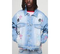 Jaclet oversize en jean à écusson homme - light wash - L, light wash