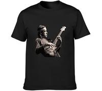 Jaco Pastorius Jazz Cool Retro Graphic Print T-Shirt Men's Black Tee Black Manches Courtes(Small)