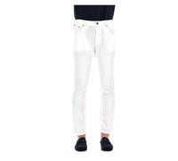 Jacob Cohën - Blanc Coton Lin Élasthanne Coupe Scott - Homme - Jeans - Blanc - Taille: W36