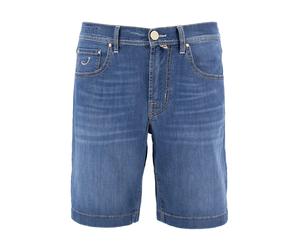 Jacob Cohën - Nicolas Slim 5 Pocket Bermuda Shorts - Homme - Shorts - Bleu - Taille: W36