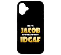 Jacob Costume IDGAF Meme Personalized Jacob First Name Jake Coque pour iPhone 16 Plus
