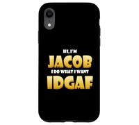 Jacob Costume IDGAF Meme Personalized Jacob First Name Jake Coque pour iPhone XR