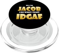 Jacob Costume IDGAF Meme Personalized Jacob First Name Jake PopSockets PopGrip pour MagSafe