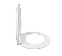 JACOB DELAFON Abattant WC pour modèles Huno/Atila/Mideo/Brive+ Siège en polypropylène avec couvercle et charnières métalliques Blanc E4357G-00