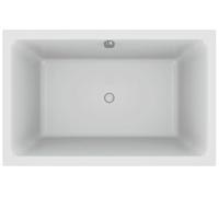 Jacob Delafon - Pack Baignoire Bain-Douche CAPSULE + Vidage - Pieds Réglables Quick Clip - Gain de Place - Surface Antibactérienne - Fabrication Française - 140 x 90 cm - Acrylique, Blanc - E6D223-00