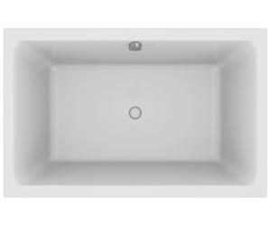 Jacob Delafon - Baignoire Bain-Douche CAPSULE, Vidage et Pieds - 140 x 90 cm - Gain de Place - Matériaux recyclés - Réparable - Surface Antibactérienne - Fabrication Française - Blanc - E6D223-00