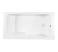 Baignoire bain douche Malice 160 x 85 cm version Droite, Blanc mat