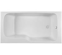 Jacob Delafon - Baignoire Bain-Douche MALICE + Vidage - 160x85 cm Version Droite - Pieds QuickClip - Antibactérien - Fabrication Française - Blanc - E6D146R-00