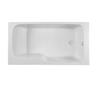 Jacob Delafon - Baignoire Bain-Douche Malice + Vidage - 170x90cm Version Droite - Pieds QuickClip - Antibactérien - Fabrication Française - Blanc - E6D145R-00