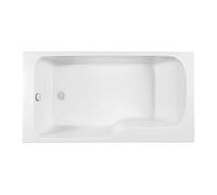 Jacob Delafon - Baignoire Bain-Douche Malice + Vidage - 170x90cm Version Gauche - Pieds QuickClip - Antibactérien - Fabrication Française - Blanc - E6D145L-00