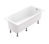 Jacob Delafon - Baignoire Rectangulaire BRIVE - 170 x 75 cm - Pieds Réglables QuickClip, Fixation Rapide - Fabrication Française - Acrylique - Blanc - E6115-00