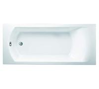 Jacob Delafon - Baignoire Rectangulaire OVE - 170 x 70 cm - Fabrication Française - Vidage au Centre - Pieds Réglables QuickClip - Acrylique - Blanc - E60144-00
