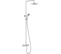 Jacob Delafon - Colonne bain-douche thermostatique - JULY - Chrome - Carrée 20x20 cm - 4 jets - E78192-CP