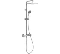 Jacob Delafon Colonne douche thermostatique Colette – Pomme carrée 20 cm, douchette 4 jets chrome